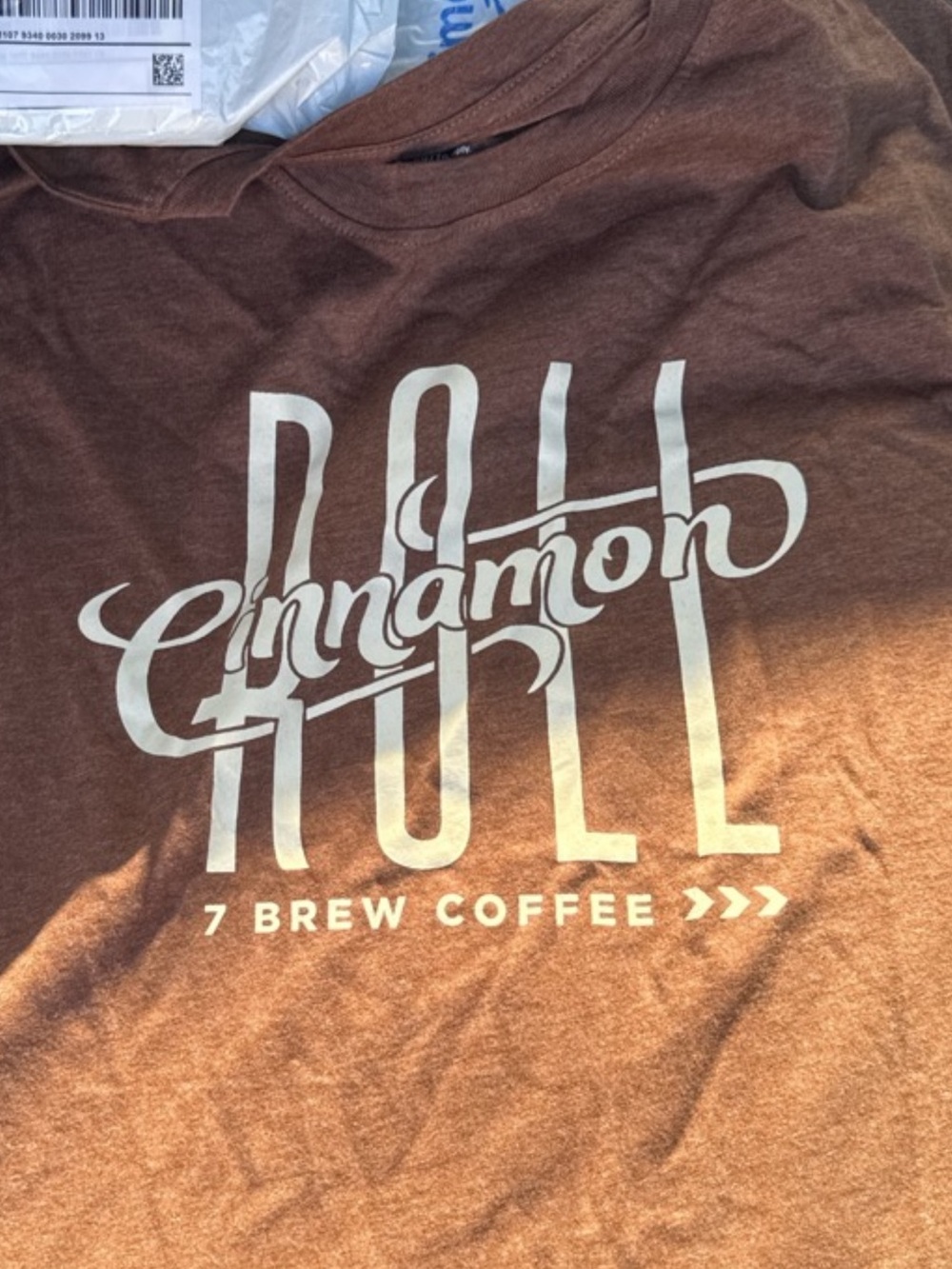 7 Brew Coffee Cinnamon Roll  Tee - Brown large